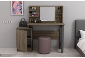 Toaletný stolík Jenna (orech + antracit). Vlastná spoľahlivá doprava až k Vám domov. 1107861