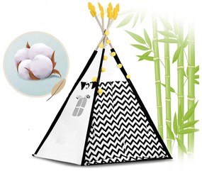 Detské típí s girlandou a svetielkami Nukido 740025 - panda