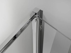 Mexen Exo, sprchovací kút so skladacími dverami 75 x 85 cm, 6mm číre sklo, chrómový profil, 816-075-085-01-00