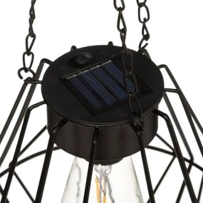 Závěsná solární lampa FLAVE černá