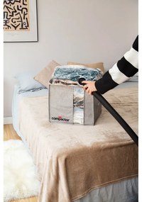 Sivý kompresný úložný box Compactor Oxford, 125 l