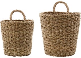 House Doctor Úložný kôš z morskej trávy Here Natural – sada 2 ks