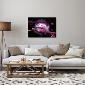 Sklenený obraz - Abstrakcie, vesmírne červy (70x50 cm)