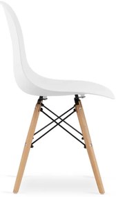 Set jedálenských stoličiek OSAKA biele (hnedé nohy) 4ks