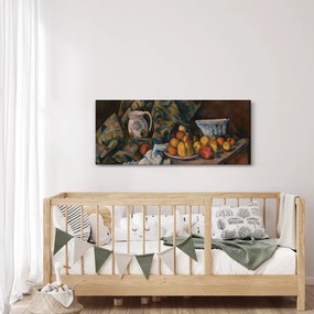 Obraz - Paul Cézanne, Still Life with Apples and Peaches, reprodukcia (120x50 cm)