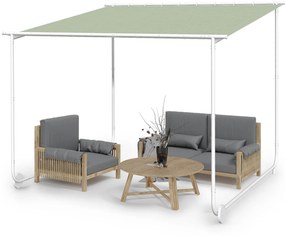 Blumfeldt Nantes, pergola, slnečná strieška, 3 x 3 m, polyester, oceľový rám, UV 50+, podlahové kolieska