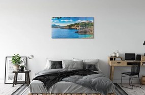 Obraz na akrylátovom skle Španielsko morské pobrežie horách 100x50 cm