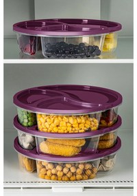 Sada 4 ks potravinových boxů LUY fialová