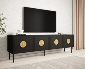 Televizní stolek Palazzo 200 cm černý/dub craft