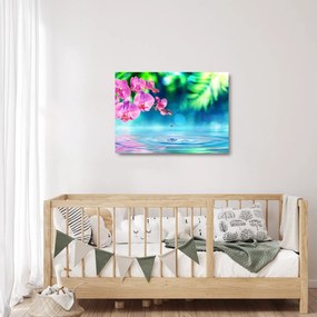 Sklenený obraz - Orchidea (70x50 cm)