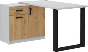 Rohový písací stôl LUGANO 138 cm s komodou Farba: Dub artisan