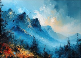 Obraz - Maľba hôr (70x50 cm)