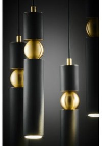 Jupiter 2014 - Luster na lanku ALAS 5xGU10/10W/230V čierna/zlatá