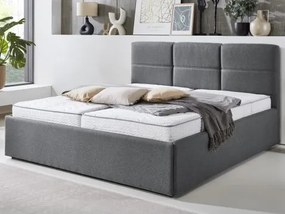 Posteľ Domango 180x200 cm, stredne šedá látka%