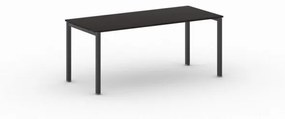 Stôl Square s čiernou podnožou 1800 x 800 x 750 mm, wenge