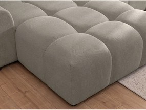 Taupe rohová pohovka (ľavý roh/s leňoškou) Albane – Ropez