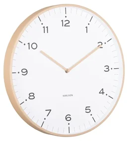 Dizajnové nástenné hodiny Karlsson 6011SB béžové,priemer 40 cm