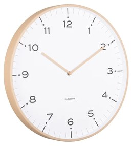 Dizajnové nástenné hodiny Karlsson 6011SB béžové,priemer 40 cm