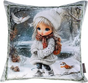 Sada 3 ks obliečok na vankúšiky WINTER GIRLS 45 x 45 cm