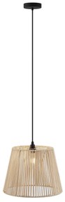 Vonkajšie závesné svietidlo čierne s béžovým lanovým tienidlom IP44 - Cava Jayla
