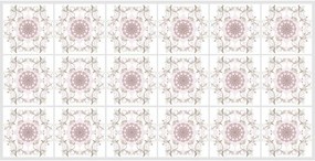 Obkladové panely 3D PVC TP10016508, rozmer 960 x 480 mm, mozaika s ružovými ornamentami, GRACE