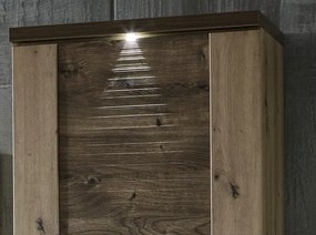 Obývacia stena Grande, dub artisan / dub Ribbeck, s osvetlením