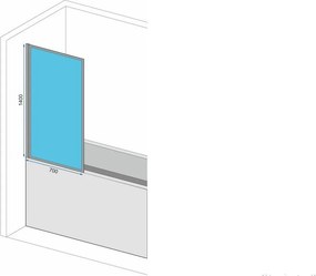 Vaňová zástena REA ELEGANT 70 cm, kartáčovaná meď/hnedá dymová