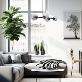 Luster na lanku LATIL 4xE27/60W/230V čierna