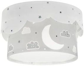 Dalber 61236E - Detské stropné svietidlo MOON 2xE27/60W/230V šedá