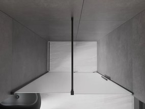 Mexen Velar, posuvné sprchové dvere do otvoru 150 cm, 8mm sklo námraza, čierna matná, 871-150-000-31-70