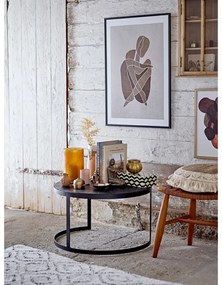 Biely/sivý bavlnený koberec 90x150 cm Katie – Bloomingville