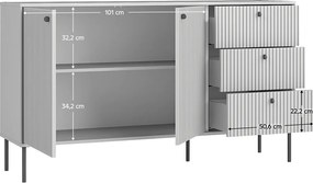 Komoda ARIS 2D3S, sivá
