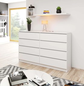 Komoda Koa IV (biela). Akcia -19%. Vlastná spoľahlivá doprava až k Vám domov. 1128707