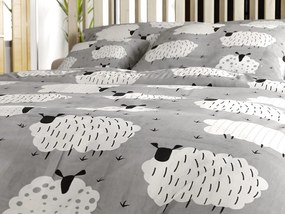 Bavlnené obliečky SHEEP POLY sivé Rozmer obliečky: 70 x 90 cm | 140 x 220 cm