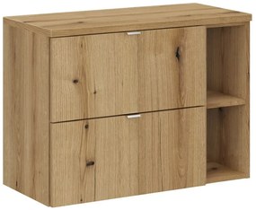Závesná skrinka pod umývadlo Nova Oak II s doskou 80 cm dub evoke