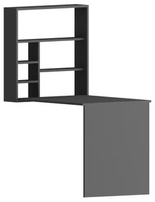 Pracovný stôl s policou SEDIR 154,2x90 cm antracit