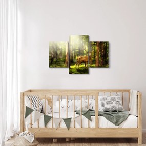 Obraz jeleňa v lese (90x60 cm)