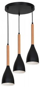 Luster na lanku MUZA 3xE27/60W/230V okrúhly
