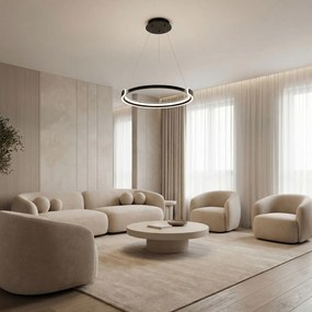 Toolight Toolight, LED stropné svietidlo 50cm, 48W, 4000K, 2500lm, APP1927-CP, čierna, OSW-66067