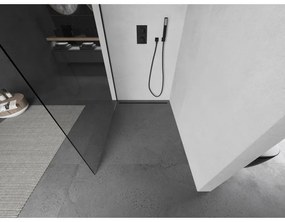 Mexen Kioto, sprchová zásteny typ Walk-In 55 x 200 cm, 8mm číre sklo, čierny profil, 800-055-101-70-00