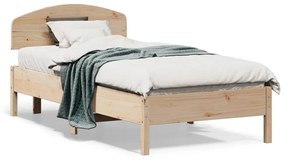 Rám postele s čelom 90x190 cm masívne drevo 3207237