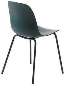Tyrkysovomodrá plastová jedálenská stolička Whitby – Unique Furniture