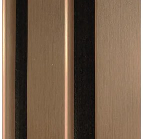 Akustický panel MDF medený, čierny filc 19 x 132 x 2650 mm