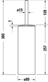 Duravit 99281000 - Stojanová kefa na WC D-CODE, lesklý chróm