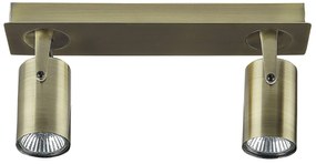 2-bodové kovové stropné svietidlo mosadzné KLIP Beliani