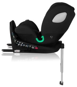 Lionelo - Otočná autosedačka s bázou BRAAM AIR i-Size 40-150 cm, čierny karbón