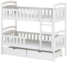 Detská posteľ 90 x 200 cm Antone (s roštom a úl. priestorom) (biela). Vlastná spoľahlivá doprava až k Vám domov. 1013555