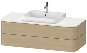 DURAVIT Happy D.2 Plus závesná skrinka pod umývadlo pod dosku, 2 zásuvky, 1300 x 550 x 408 mm, dub Mediterrane, HP496207171