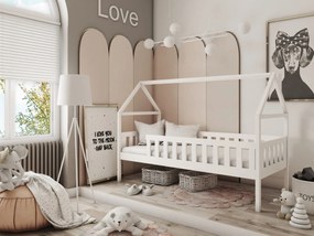 Detská posteľ 80 x 180 Donnira (s roštom) (biela). Vlastná spoľahlivá doprava až k Vám domov. 1040111