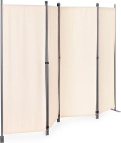 Záhradný 4-panelový skladací paraván proti vetru a slnku - 167 x 216 cm sivá